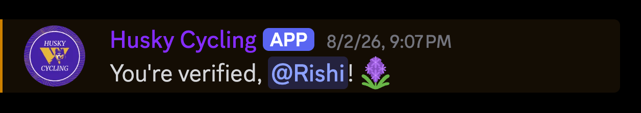 Verification is complete! Users receive a confirmation message.
