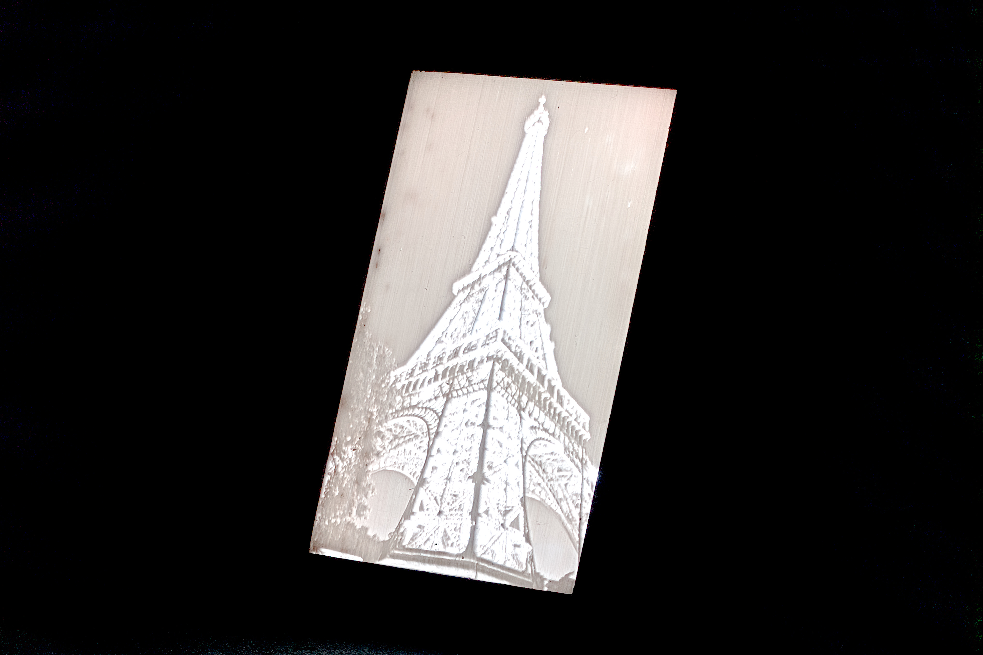 A Bluetooth-controlled LED lightbox that displays an image by illuminating a 3D lithophane