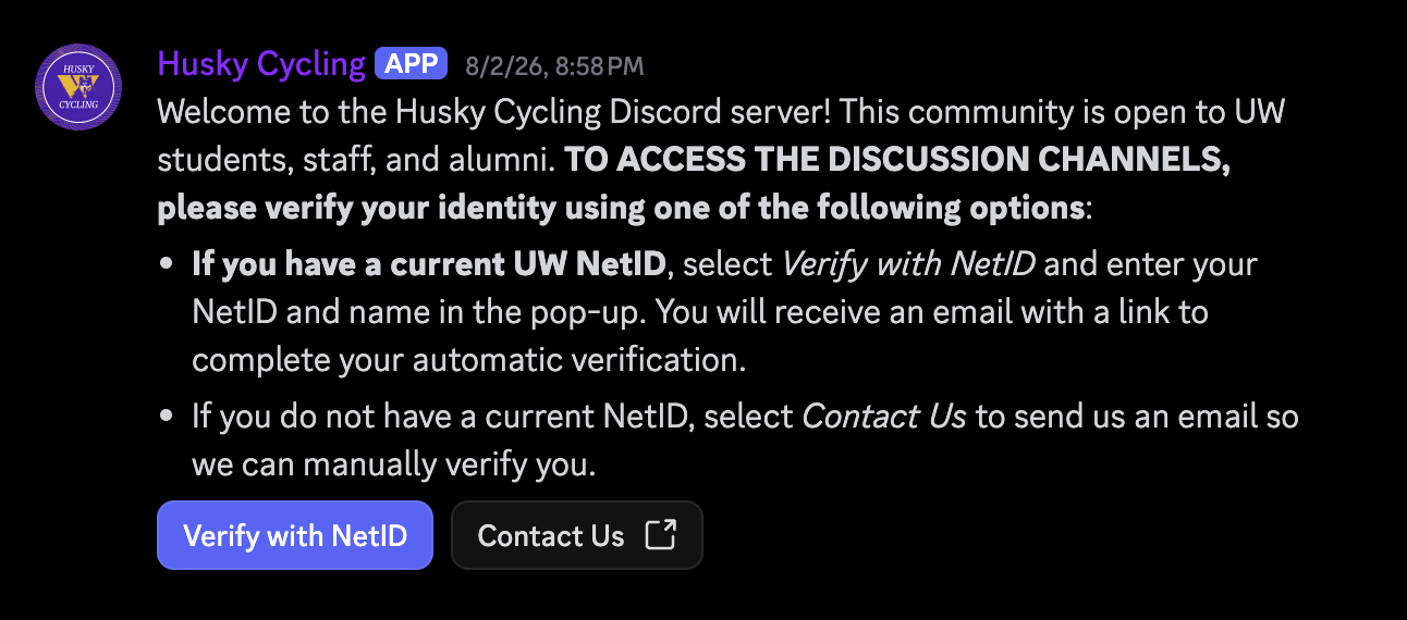 Users begin by selecting 'Verify with NetID'